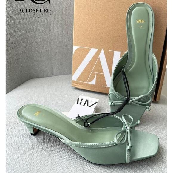 RARE!!! ZARA Open Toe Heels NWT - Picture 4 of 16